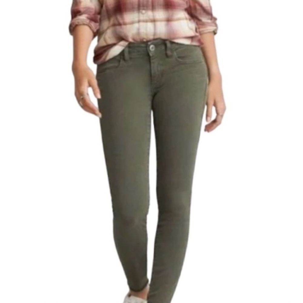 American eagle 360 super stretch green jeggings sz 0